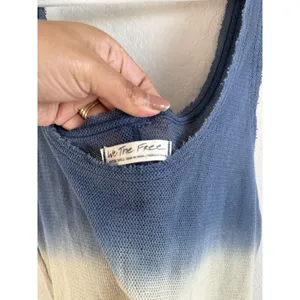 Free People We The Free Women's Joni Maxi Cotton Sleeveless T-Shirt Tank Top Navy Size XS thumbnail 6
