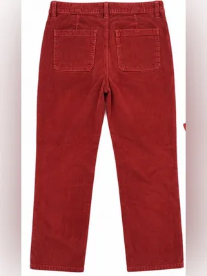 Wonderly Vintage Straight Corduroy Pants Red Size 10R High Rise Stretch thumbnail 2