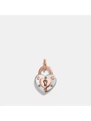 Coach Padlock Heart Charm and Earrings Set One Size thumbnail 2