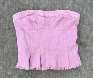 Free People Pink Better Days Tube Top thumbnail 1