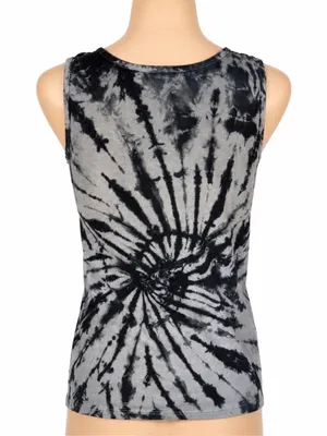Alice + Olivia Jeans x The Rolling Stones Tank Top Grey Black Tie Dye – Xs/S thumbnail 4