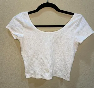 ABERCROMBIE & FITCH Stretch Seamless Jaquard Crop Top - size Medium thumbnail 3