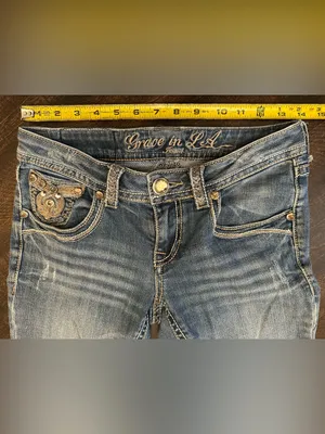 VTG Grace In LA Jeweled Bootcut Embroidered Jeans Womens Size 5 (28x34) thumbnail 4