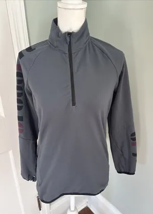 Reebok CrossFit Pullover Grey Size Small 1/2 Zip Shirt thumbnail 1