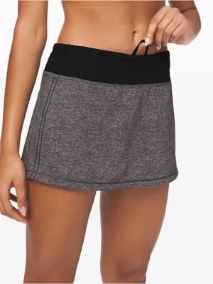 Lululemon Pace Rival Skirt Tall 15" Heather Lux Multi Black W8A82T size 12 thumbnail 2