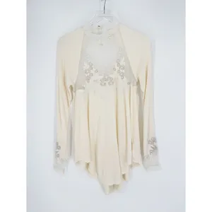 Free People Saheli Embroidered Long Sleeve Tunic Top Women's XS‎ Cream Boho Chic thumbnail 2