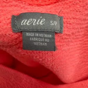 Aerie Sweatshirt Small Neon Coral Oversized Textured Terry Pullover Beach thumbnail 6