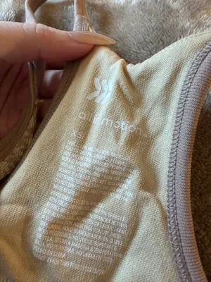 All in Motion Houndstooth Sports Bra - Tan thumbnail 3
