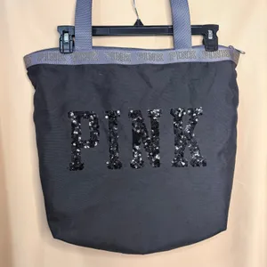 Victorias Secret Pink Black tote thumbnail 1
