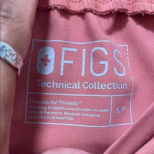 Figs Women's Coral Scrub Pants with Yellow Drawstring thumbnail 6