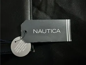 Nautica Money Manager RFID Blocking Black & White Stripe Accent Wallet NWT thumbnail 6