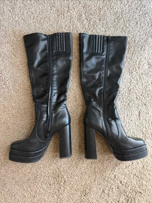 DREAM PARIS Black Chunky Platform Boots thumbnail 7