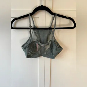 Victoria’s Secret High‎ Neck Lace Embroidered Mesh Cano Spaghetti Strap Bra Sz S thumbnail 11