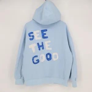 Trendy Queen Hoodie Women's L Light Blue See The Good Graphic Good thumbnail 5