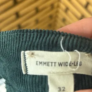 Madewell Dark‎ Green Corduroy Emmett Wide Leg Pants Size 32 thumbnail 8