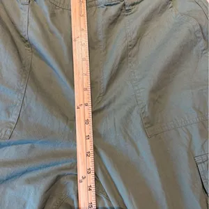 Abercrombie & Fitch Green Wide Leg Pants Relaxed Fit thumbnail 6