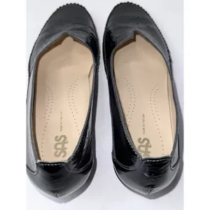 SAS Sonyo TriPad Comfort Black Patent Leather Pump‎ Sz11M Retro Grannycore Dance thumbnail 5