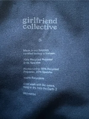 Girlfriend Collective Compressive High Rise Leggings Size S Navy Blue 7/8 thumbnail 3