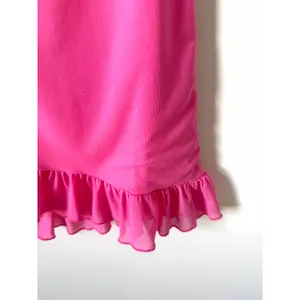 Hello Molly Tie Back Open Back Ruffle Mini Dress Pink Size Small thumbnail 6
