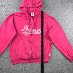 Y2k Retro Nassau‎ Bahamas Zip Up Hoodie Women M Pink Graphic Fleece Sweatshirt thumbnail 5