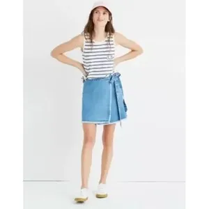NWT Madewell Blue White Striped‎ Pocket Tank Top Women Sz M OLDSTOCK thumbnail 2
