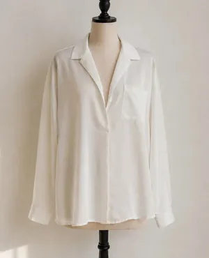 Missguided White Oversized Collared Blouse Shirt Size US 2 UK 6 EU 34 thumbnail 1