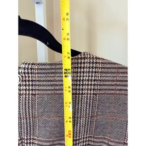 Tommy Hilfiger Glen Plaid Faux Leather Trim Sheath Dress Brown Orange Size 14 thumbnail 8