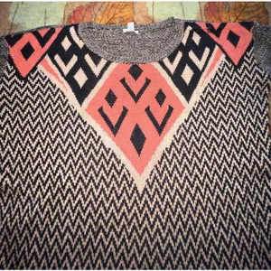 Urban Outfitters Ecote Intarsia Pullover Sweater womens M Geo Aztec Tribal Print thumbnail 2