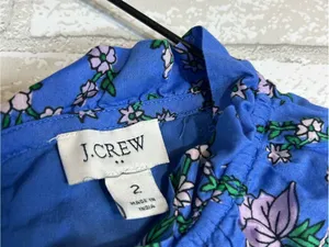 JCrew Factory Blue Floral Tie-Back Floral Dress Size 2 vacation resort wear thumbnail 6