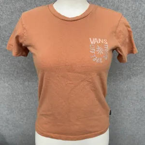 Vans Short Sleeve T Shirt Womans Size XS Orange Feeling Blessed No Stress thumbnail 1