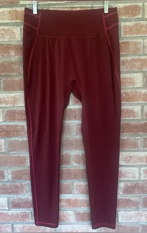 Gymshark Full Length Leggings Women’s XXL Maroon Gym Workout Activewear Athletic thumbnail 1