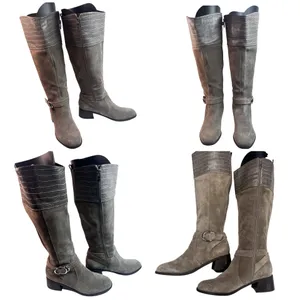 Marc Fisher suede knee-high boots size 7W taupe neutral riding style thumbnail 7