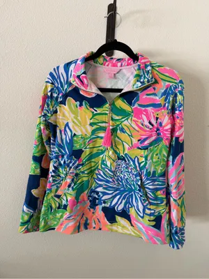 Lilly Pulitzer Skipper Popover Quarter Zip in Rare Print thumbnail 2