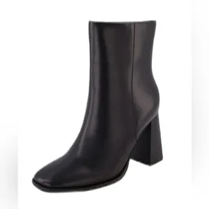Cushionare Chic Black Heeled Ankle Boots thumbnail 5
