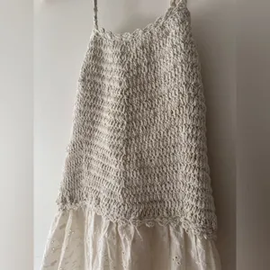 ASOS‎ Cream Crochet Halter Mini Beachy Mini Dress Eyelet Details thumbnail 3