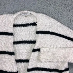 HYFVE Open Front‎ Long Cardigan Sweater Women Large Striped Knit Casual Cozy thumbnail 2