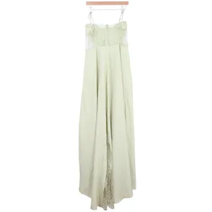 Boohoo Occasion Sage Green Contrast Lace Corset Maxi Dress Size 12 thumbnail 6