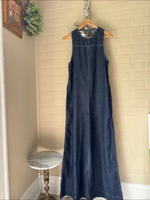 FREE PEOPLE We The Free Do No Wrong jumpsuit dark denim NEW thumbnail 2