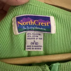 Vintage NorthCrest Green Ribbed Henley Shirt L 90s Y2K Granola Outdoor thumbnail 3