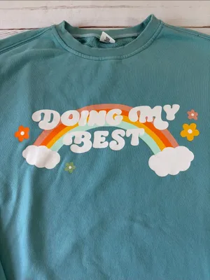 See The Way I See - Doing My Best Teal Crewneck Sweatshirt thumbnail 2