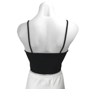 Aritzia Sunday Best Women's Black Sleeveless Cami Camisole Crop Tank Top Size L thumbnail 2