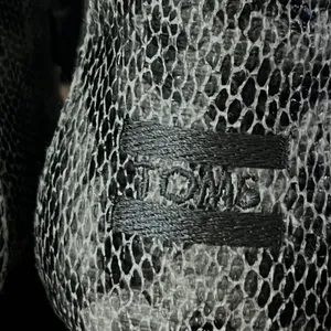 TOMS Boots Womens Sz 8.5 Gray Snake Print Wedge Ankle Lace Up Booties Minimalist thumbnail 8