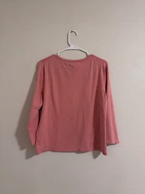 Pendleton Rose Pink Long Sleeve Crewneck Top thumbnail 3