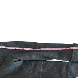 Burberry London Wool Cashmere Coat Gray Long Wrap Collar Back Belt UK 6 US 4 thumbnail 14