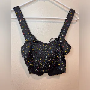 Bershka‎ Women’s Black Floral Corset Top Size S thumbnail 5