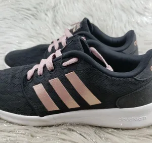 Adidas Women's Black and Pink Cloudfoam Sneakers thumbnail 1