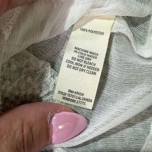 Willow + Root White Lace Flutter Peplum Blouse Sheer Boho Top Medium  167 thumbnail 5