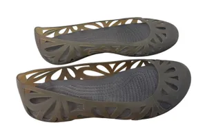 Crocs Adrina III Jelly Flat Brown Cutout Slip On Comfort Shoes Womens Size 8 thumbnail 1