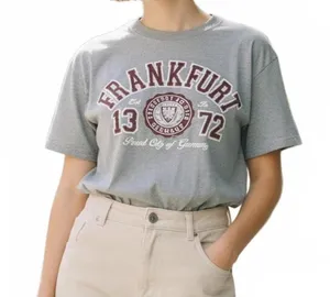 Classic Frankfurt Germany Fox Originals Grey T-Shirt Size S thumbnail 1
