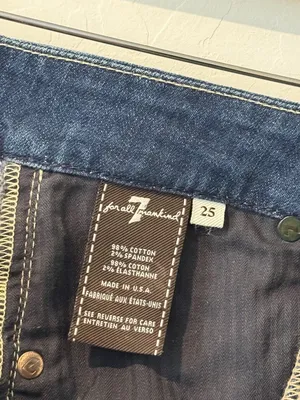 7‎ For All Mankind Kimmie Jeans Size 25 Blue Denim Low Rise Straight Leg Capsule thumbnail 5